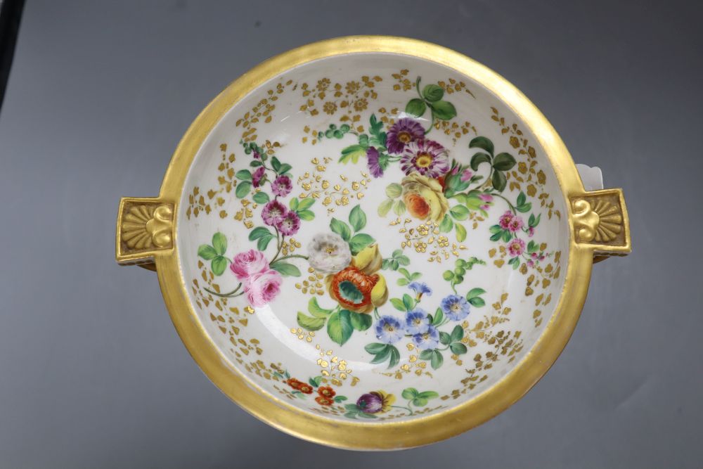 A 19th century Paris porcelain centrepiece bowl, height 27.5cm